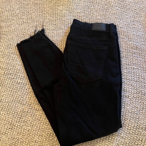 Black Distressed Jeans American Eagle - Picture 3 of 4